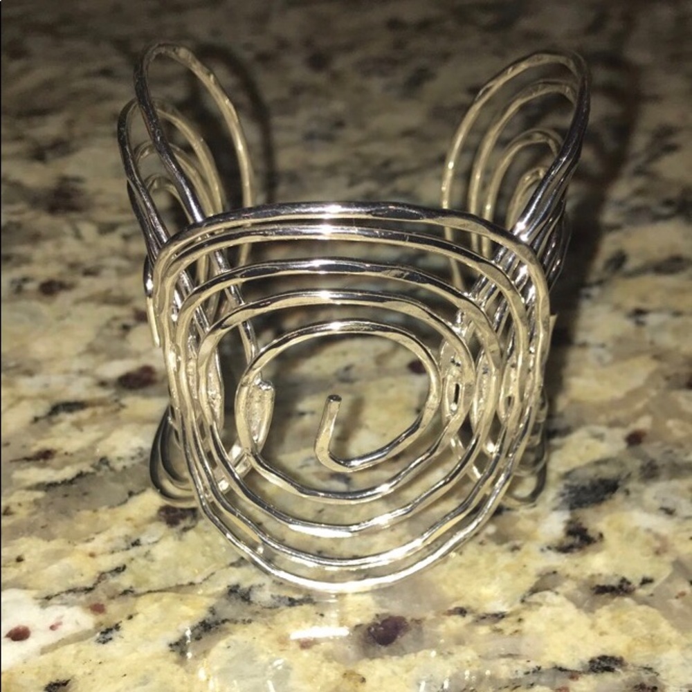 Silver cuff bracelet
